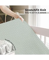 KeaBabies 2pk Fitted Crib Sheets for Boys, Girls, Organic Baby Sheet, Standard Nursery Sheet Cover
