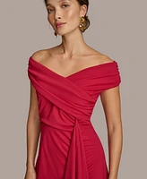 Donna Karan New York Women's Asymmetric Draped Gown