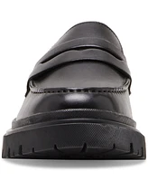 Steve Madden Men's Akkron Faux-Leather Lug-Sole Penny Loafers