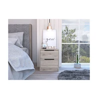 Depot E-shop Egeo Nightstand, Two Drawers, Superior Top