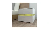 Slickblue Led Double-Sided Cabinet Bedside Table for Modern Bedrooms