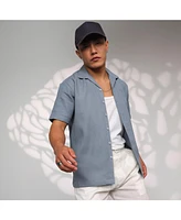 Men's Cloud Grey Solid Resort Shirt