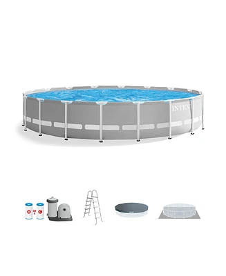 Intex 20ft x 52in Prism Frame Above Ground Swimming Pool Set with Filter Pump