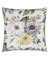 Designers Guild Glynde Zinc Cotton, Linen Embroidered Decorative Pillow