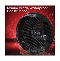 Pyle 6.5" Waterproof Marine Speakers, Full Range, 150 Watt, Black