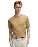 Boss by Hugo Men's Herringbone Regular-Fit T-Shirt