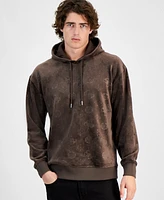 Guess Men's Relaxed-Fit Embossed Peony Logo Hoodie