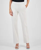 Anne Klein Women's Mid-Rise Pull-On Slash-Pocket Pants