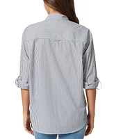 Gloria Vanderbilt Petite Amanda Cotton Button-Front Shirt