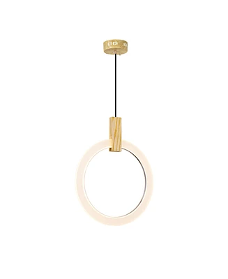 Cwi Lighting 20" Metal Anello Led Pendant