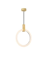 Cwi Lighting 20" Metal Anello Led Pendant