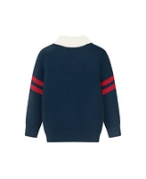 Andy & Evan Toddler Boys Toddler/Child Navy Collared Sweater