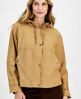 Tommy Hilfiger Women's Hooded Belted-Cuff Utility Jacket