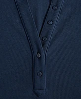 On 34th Women's Eyelet Puff Sleeve Henley Top, Created for Macy's