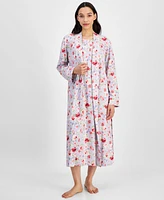 Charter Club Women's Cotton Floral Long Robe