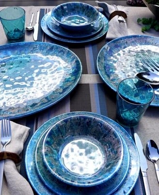 Certified International Radiance Teal Melamine Dinnerware Collection