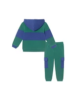 Andy & Evan Little Boys Toddler/Child Color Blocked Terry Hoodie Pant Set