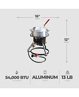 King Kooker Metal-Fusion Import Outdoor Fish Fryer with 10 Quart Aluminum Fry Pan and Burner