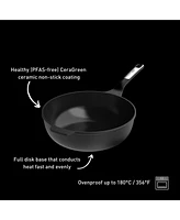 BergHOFF Leo Phantom Nonstick Ceramic 12" Wok Pan 5.3qt., Recycled