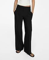 Mango Women's Pleat Straight Trousers