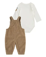 Levi's Baby Boys Deboss Overall and Bodysuit, 2-Piece Set