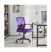 Yaheetech Mesh Office Chair Mid Back Desk Chair Adjustable Swivel Chair