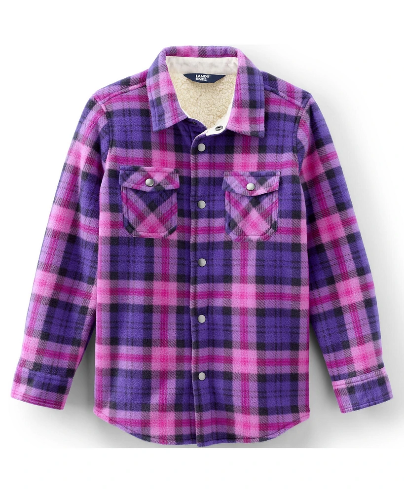 Lands' End Girls Flannel Shacket