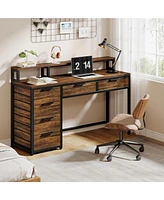 Tribesigns Computer Desk with 6 Drawers, 55