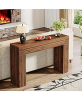 Tribesigns 55-Inch Farmhouse Console Table, Wood Sofa Table Behind The Couch, Modern Entryway Table Accent Table for Living Room, Hallway, Foyer