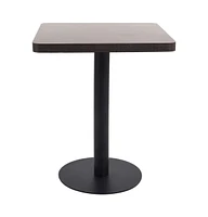 vidaXL Bistro Table Dark Brown 23.6"x23.6" Mdf