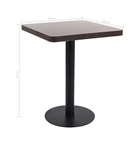 vidaXL Bistro Table Dark Brown 23.6"x23.6" Mdf