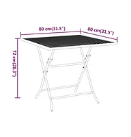 vidaXL Patio Table 31.5"x31.5"x28.3" Expanded Metal Mesh Anthracite