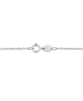 Moissanite Bezel 17" Lariat Necklace (1/3 ct. t.w.) in Sterling Silver