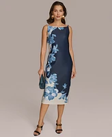 Donna Karan New York Women's Floral Print Sleeveless Sheath Dress
