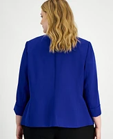 Kasper Plus Open Front Blazer