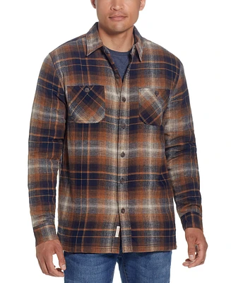 Weatherproof Vintage Men's Sherpa-Lined Flannel Shirt Jacket