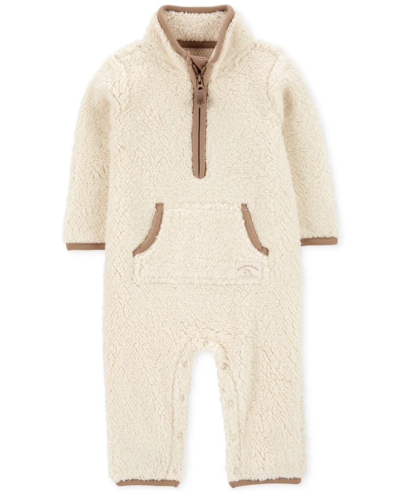 Carter's Baby Boys Faux-Sherpa Jumpsuit