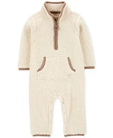 Carter's Baby Boys Faux-Sherpa Jumpsuit