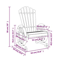 vidaXL Patio Adirondack Chairs 2 pcs Solid Wood Fir