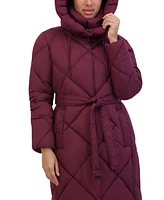 Kenneth Cole Women's Quilted Long Puffer Coat