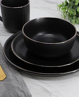Elama Leo 16 Pc. Stoneware Dinnerware Set, Service for 4