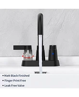Slickblue Brushed Nickel 2-Handle Bathroom Sink Faucet Modern and Durable Fixture