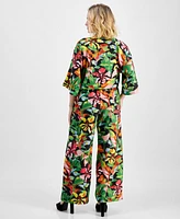 I.n.c. International Concepts Petite Floral Print High-Rise Pants, Created for Macy's