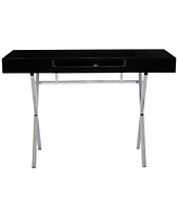 Kings Brand Furniture Contemporary Style Home & Office Desk, White/Chrome