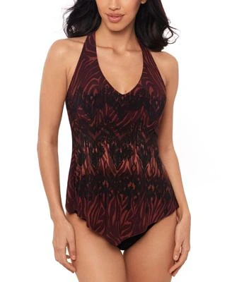 Magicsuit Womens Zabra Taylor Racerback Tankini Top Ruched Bottoms