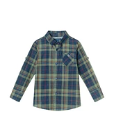 Andy & Evan Toddler Boys Toddler/Child Plaid Twofer Buttondown Shirt