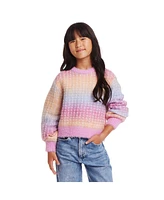 Andy & Evan Big Girls Cropped Multi Color Crewneck Sweater