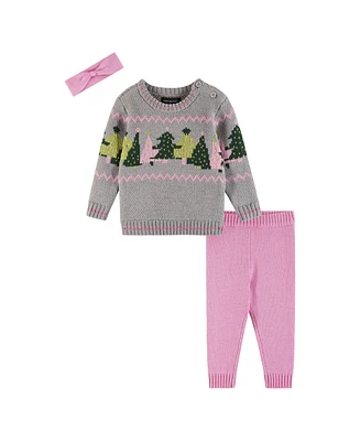 Andy & Evan Baby Girls Chenille Sweater Knit Pant Set