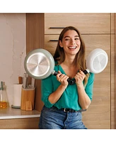 BergHOFF Leo Glints 2pc Nonstick Ceramic Large Fry Pan Set, Spirit, Recycled