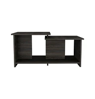 Depot E-Shop Leanna Leanna 3 Coffee Table, Lower Open Shelf